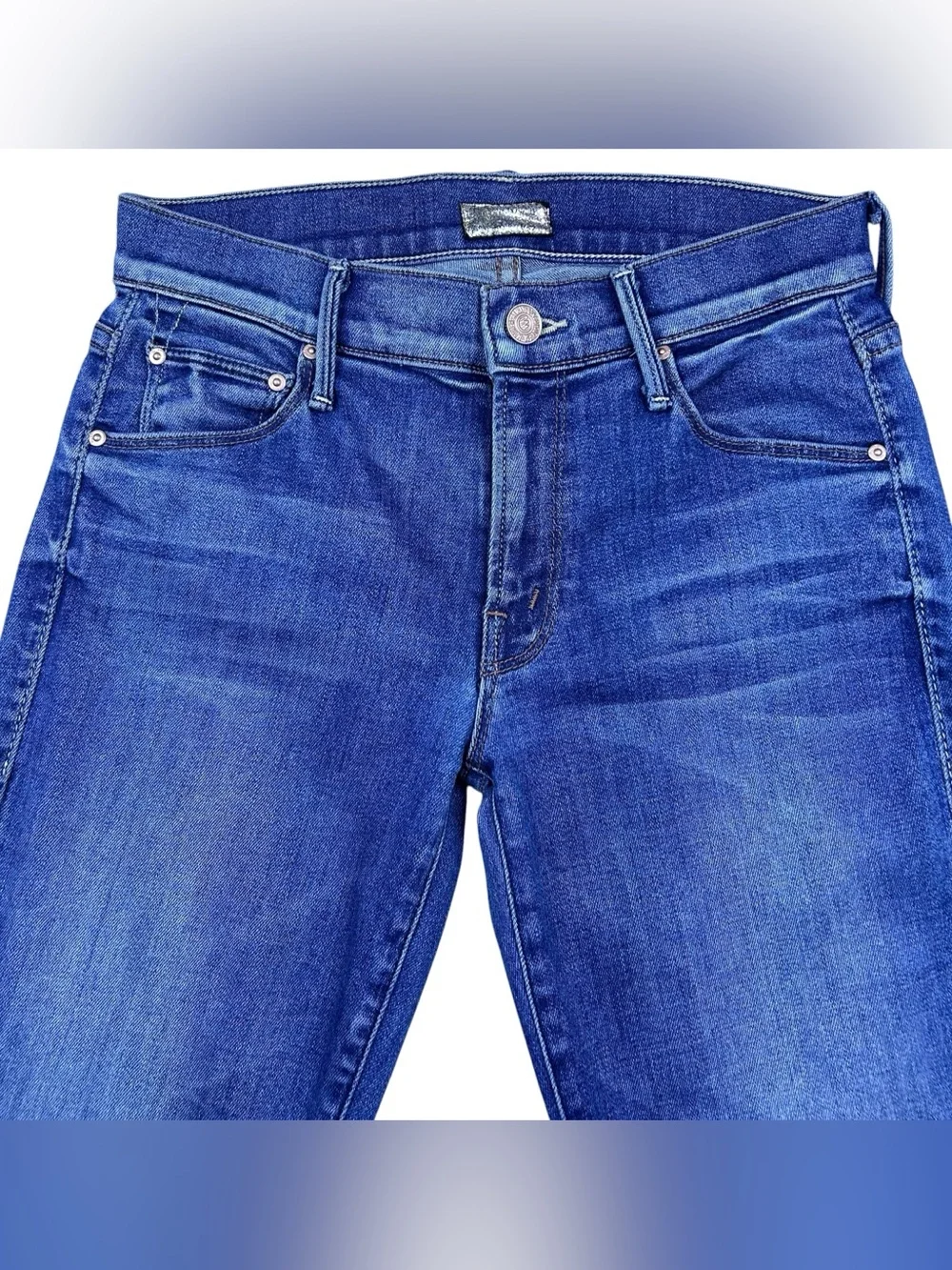 MOTHER Trainer Jeans 24 Famous Heroine Skinny Jogger Striped Cuff USA